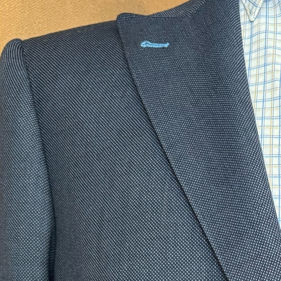 Size 40 Forest blue nail head with peak lapel 2 button suit - Picture 4 of 5